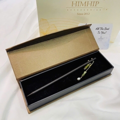 Trâm Cài Tóc HimHip Trúc Quân Bạch Ngọc 19cm Kèm Hộp Phụ Kiện Áo Dài