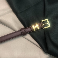 Dây Lưng HimHip Da Thật Chữ H Vàng Sang Trọng 1.6x102cm