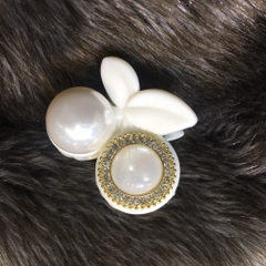 Kẹp Càng Cua HimHip Composite Đính Hạt Giả Trai Thanh Lịch 8 Răng 3.5x4.5cm