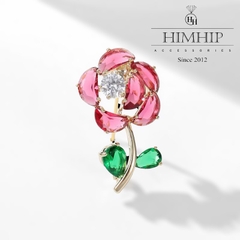 Trâm, Ghim Cài Áo Nhỏ HimHip Hoa Hồng Đáng Yêu HKCC Đính Phale 2*3cm