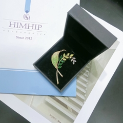 Trâm, Ghim Cài Áo HimHip Bông Lúa Thanh Lịch HKCC Đính Phale 4*6cm