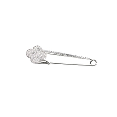 Trâm, Ghim Cài Kim Băng HimHip Hoa 4 Cánh May Mắn HKCC Đính Phale 1x5cm