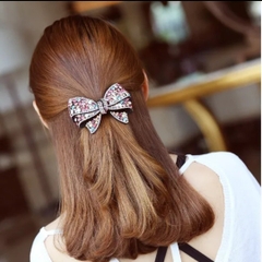 Kẹp Bấm HimHip Đính Đá Nhiều Màu Hình Nơ Thanh Lịch 9cm