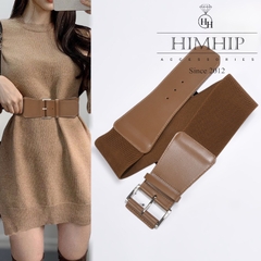 Dây Lưng HimHip Da Thật Phối Chun Thanh Lịch 7.3x84cm