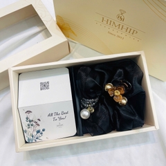 Set Quà HimHip Kẹp Càng Cua & Dây Buộc Tóc Kèm Túi Hộp Thiệp - 54