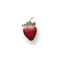 Pin Cài Áo HimHip Trái Dâu Tây Đáng Yêu HKCC Phủ Bóng 1*1,8cm