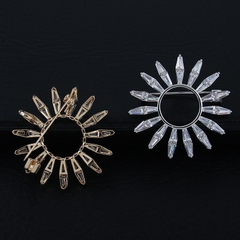 Trâm, Ghim Cài Áo HimHip Vòng Tròn Cánh Thưa Thanh Lịch HKCC Đính Phale 3,5cm