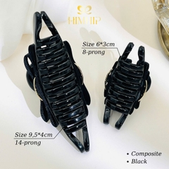 Kẹp Càng Cua HimHip Composite Dáng Dẹt Gắn Nơ Hai Lớp Khuy HKCC