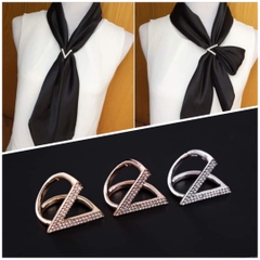 Cài Khăn 3 Chấu HimHip Size To Chữ V Thanh Lịch HKCC Đính Phale 2.5cm