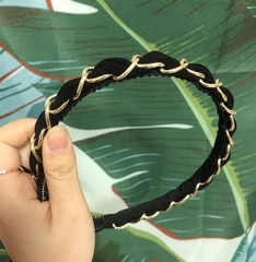 Bờm HimHip Vải Viền Xích Mạ Vàng Sang Trọng 1.5cm