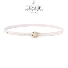 Dây Lưng HimHip Da Thật Mặt Tròn Đính Phale Sang Trọng 1.5x100cm