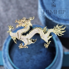 Trâm, Ghim Cài Áo HimHip Rồng Bay Sang Trọng HKCC Đính Phale 3,4*6cm