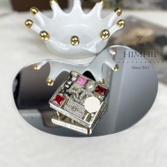 Trâm, Ghim Cài Áo HimHip Chữ X Hình Vuông Sang Trọng HKCC Đính Phale 3.5x3.5cm