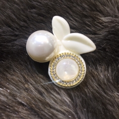 Kẹp Càng Cua HimHip Composite Đính Hạt Giả Trai Thanh Lịch 8 Răng 3.5x4.5cm