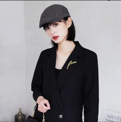 Trâm, Ghim Cài Áo HimHip Lúa Đôi Thanh Lịch HKCC Đính Phale 2,7*7cm