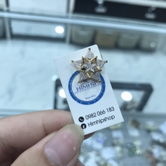 Pin Cài Áo HimHip Sao Kép Sang Trọng HKCC Đính Phale 1.5cm