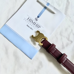 Dây Lưng HimHip Da Thật Mặt Chữ C Sang Trọng 2.5x99cm
