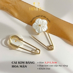 [Thiết kế] Trâm, Ghim Cài Áo Kim Băng HimHip HKCC Thanh Mận Hoa 3.2x1.5cm