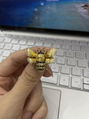Trâm, Ghim Cài Áo HimHip Ong Vàng Nhỏ Thanh Lịch HKCC Đính Phale 2,5*3cm