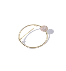 Trâm, Ghim Cài Áo HimHip Vòng Tròn Phối Charm Sang Trọng HKCC Đính Phale 4.5x4.5cm