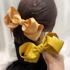 Kẹp Bấm HimHip Thắt Nơ Vải Trơn Thanh Lịch 9x15cm