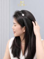 Bờm HimHip Đính Hoa Trai Thật Thanh Lịch 2cm