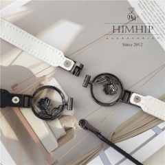 Dây Lưng HimHip Chun Mix Da Khoá Bạc Hình Hoa Hồng Sang Trọng 1.5x66cm