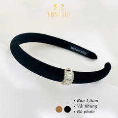Bờm HimHip Vải Nhung Phối Sọc Phale Lấp Lánh 1.5cm