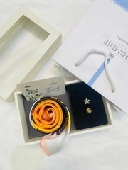 Set Quà Tặng HimHip Khăn Lụa Vuông 53*53 & Cài Áo Kèm Túi Hộp Thiệp - 146