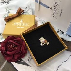Trâm, Ghim Cài Áo HimHip Chim Nhỏ Đậu Cành Cây Đáng Yêu HKCC Đính Phale 2,5*3cm