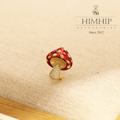 Trâm, Ghim Cài Áo Nhỏ HimHip Cây Nấm Dễ Thương HKCC Đính Phale 2x1.5cm