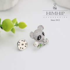 Pin Cài Áo HimHip Gấu Trúc Ôm Cây Tre Đáng Yêu HKCC Mix Trai 2*2cm