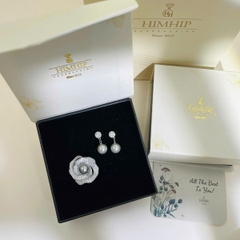 Set Quà HimHip Khuyên Tai & Cài Áo Kèm Túi Hộp Thiệp - 303