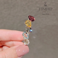 Kẹp Mái HimHip Đính Đá Phale Nhiều Màu Sắc Hình Giọt Nước Sang Trọng 1x5cm