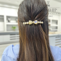 Kẹp Bấm HimHip HKCC Đính Đá Nơ Thanh Lịch 0.5x8cm