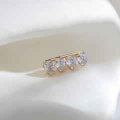 Trâm, Ghim Cài Áo Nhỏ HimHip Thanh Ngang Vàng Sang Trọng HKCC Đính Phale 1*2,5cm