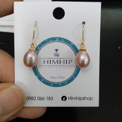 [tk] Khuyên tai móc ngọc trai nước ngọt đơn giản 2.2cm