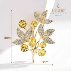 Set Quà HimHip Khăn Lụa Vuông 70x70cm & Cài Áo, Khuyên Tai Kèm Túi Hộp Thiệp - 585