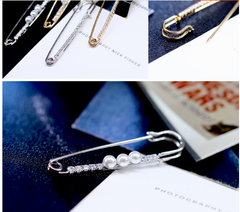 Trâm, Ghim Cài Kim Băng HimHip Họa Tiết 3 Trai Đơn Giản HKCC Đính Phale 1.2x5.5cm