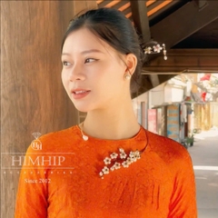 Kiềng Cổ HimHip Tinh Thể Ngọc Trai Hương Sắc Ngọc Mai Cao Cấp 15cm Phụ Kiện Áo Dài