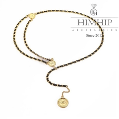 Dây Lưng HimHip Xích Mix Da PU Khóa Sang Trọng 103cm