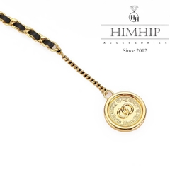 Dây Lưng HimHip Xích Mix Da PU Khóa Sang Trọng 103cm