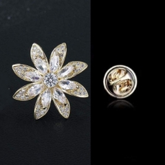 Pin Cài Áo HimHip Hoa Dã Quỳ 8 Cánh Sang Trọng HKCC Đính Phale 2.5cm