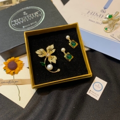 Set Khuyên Tai Kèm Cài Áo 28