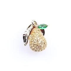 Pin Cài Áo HimHip Quả Lê Lấp Lánh HKCC Đính Phale 1,5*2cm