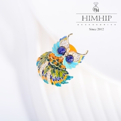 Trâm, Ghim Cài Áo HimHip Cú Mèo Nhiều Màu Sắc Thanh Lịch HKCC Đính Phale 2,5*3,5cm