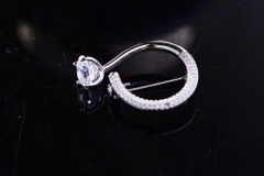 Trâm, Ghim Cài Áo Nhỏ HimHip Vòng Cung Sang Trọng HKCC Đính Phale 2*3cm