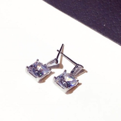 Khuyên Tai Hợp Kim Cao Cấp Dáng Thả Mix Phale Vuông Thanh Lịch 0.6*1.2cm