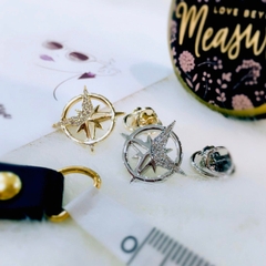 Pin Cài Áo HimHip La Bàn Ngôi Sao Thanh Lịch HKCC Đính Phale 1 cm