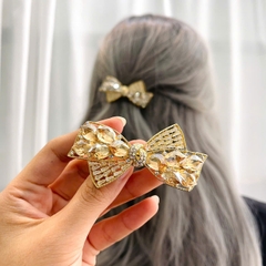 Kẹp Bấm HimHip HKCC Đính Phale Nơ Chéo Sang Trọng 3x7cm